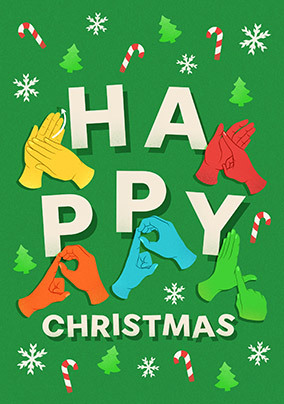 Happy Christmas Sign Language Card