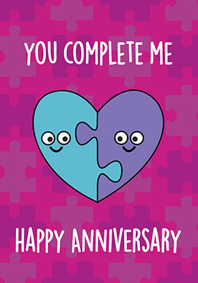 Complete me Anniversary Card