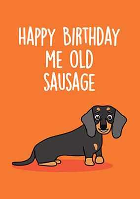 Me Old Sausage Birthday Card