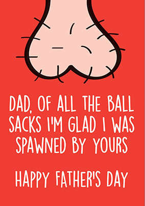 Of All the Ball Sacks Father's Day Card
