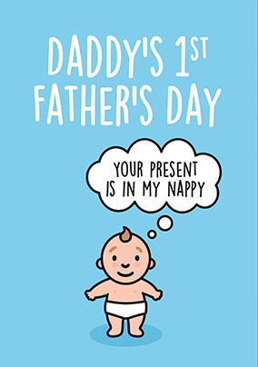 1st Father's Day Present Father's Day Card