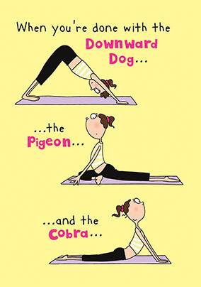 Yoga Birthday Card