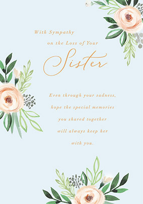 Loss Of Sister Sympathy Card