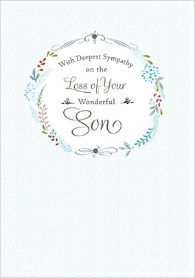 Loss Of Son Sympathy Card