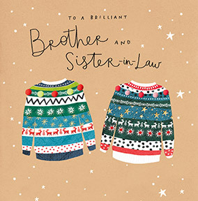 Brother & Sister in Law Christmas Jumpers Card