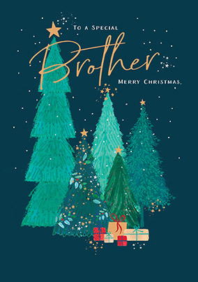 Special Brother Trees Christmas Card