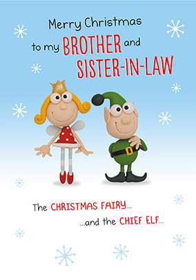 Brother & Sister in Law Elf Christmas Card