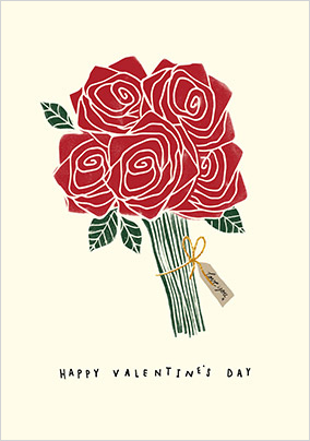 Happy Valentine's Day Roses Card