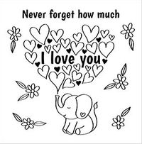 Never Forget Colour In Valentine's Day Card