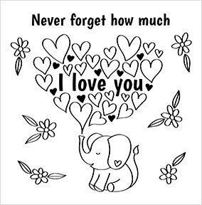 Never Forget Colour In Valentine's Day Card