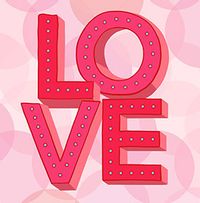 Love Typographic Valentine's Day Card