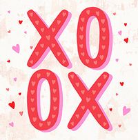 XOXO Typographic Valentine's Day Card