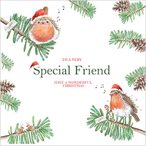 Friend Robins Christmas Card