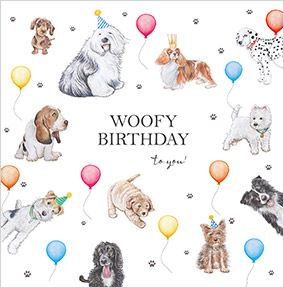 Woof Woof Birthday Card