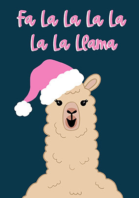 Fa la la Lama Christmas Card