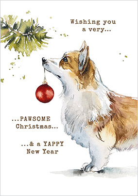 Pawsome Christmas Yappy New Year Card