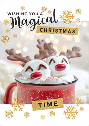 Magical Christmas Reindeer Mug Card