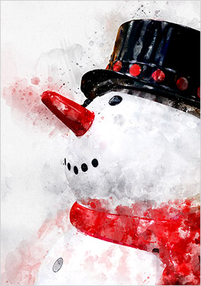 Snowman Traditional Christmas Card