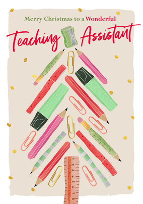 Teaching Assistant Christmas Stationery Card