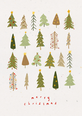 Merry Christmas Trees Card