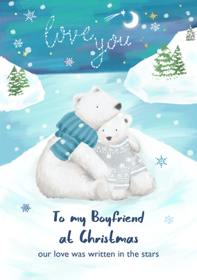 Boyfriend Polar Bear Christmas Card