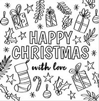 Tap to view Happy Christmas Colouring in Christmas Card