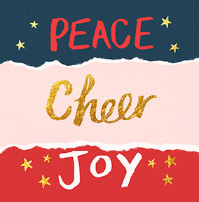 Peace, Cheer, Joy Christmas Card