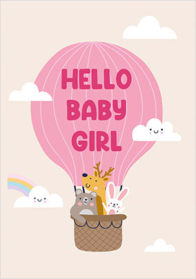 Hello Baby Girl Card