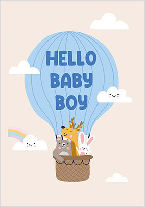 Hello Baby Boy Card