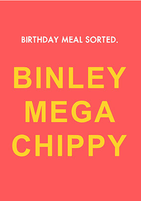 Birthday Meal Sorted Mega Birthday Card