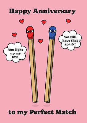 Perfect Match Happy Anniversary Card