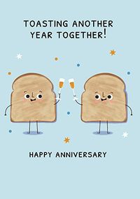 Tap to view Toasting Another Year Together Anniversary Card