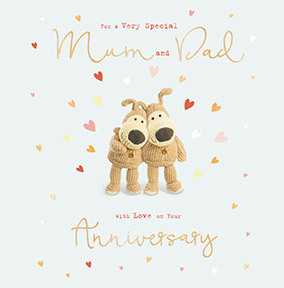 Boofle Mum And Dad Square Anniversary Card