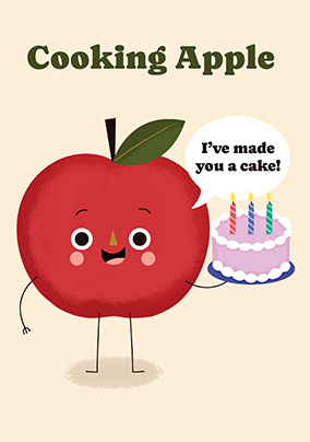 Cooking Apple Birthday Card