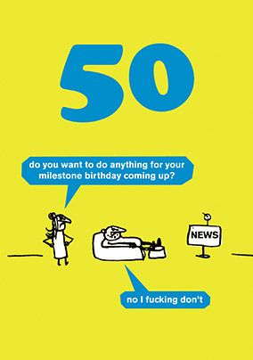 Photo of Milestone 50th Birthday Coming Up Funny Card