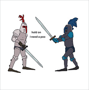 Funny Knights Birthday Card