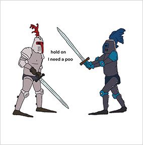 Photo of Funny Knights Birthday Card