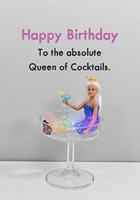 Tap to view Queen of Cocktails Birthday Card