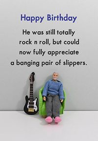 Tap to view A Banging Pair of Slippers Birthday Card