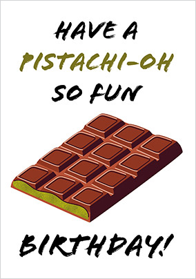 Pistachio Chocolate Birthday Card