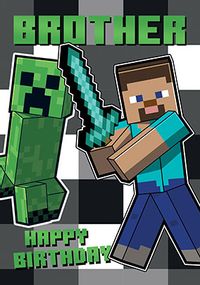Tap to view Minecraft Brother Birthday Card