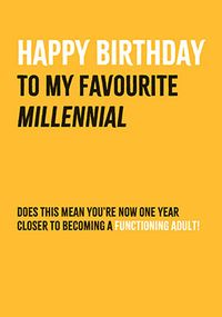 Tap to view Favourite Millennial Birthday Card