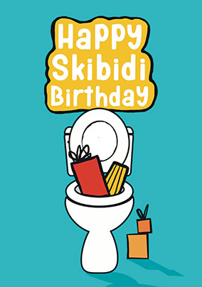 Happy Skibidi Birthday Card