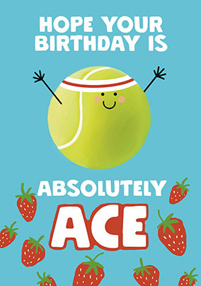 Hope Your Birthday Is Ace Tennis Card