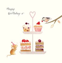 Tap to view Watercolour Cake Stand Birthday Card