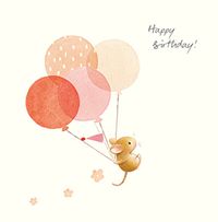 Tap to view Watercolour Mouse with Birthday Balloons Card