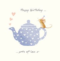 Tap to view Pots of Love Watercolour Happy Birthday Card