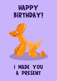 Tap to view Balloon Dog Birthday Card