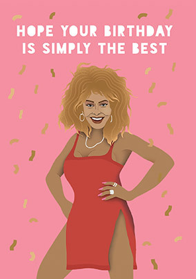 Tina Turner Simply The Best Birthday Card