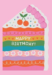 Tap to view Happy Birthday Illustrated Cake Card